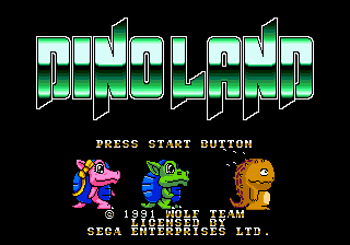 Dino Land screenshot 4 for Sega Mega Drive